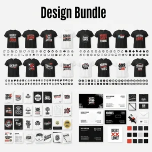 الحزمة التصميمية المتكاملة: 5000+ تصميم تيشيرت احترافي و 5500+ أصل إبداعي!